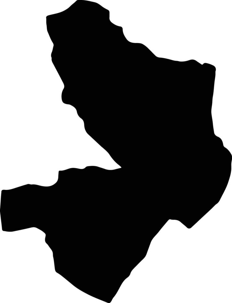 Mayo-Kebbi Europäische Sommerzeit Tschad Silhouette Karte vektor