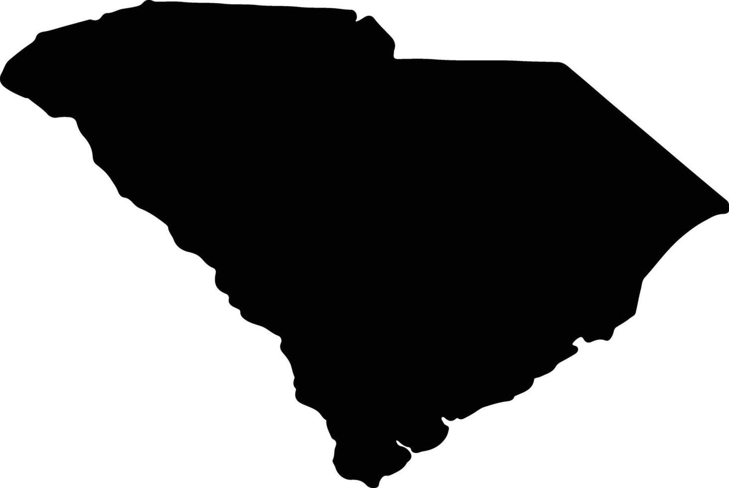 söder Carolina förenad stater av Amerika silhuett Karta vektor