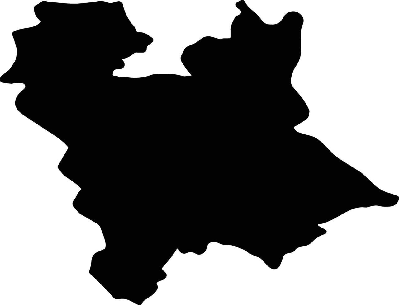 srednje-banatski Republik von Serbien Silhouette Karte vektor