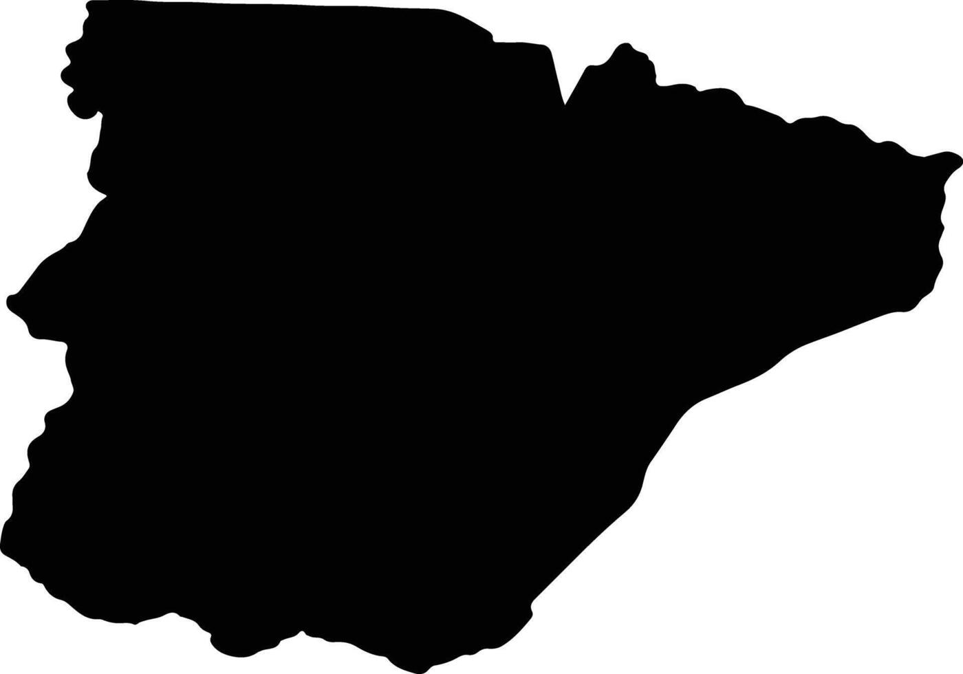 sydlig zambia silhuett Karta vektor