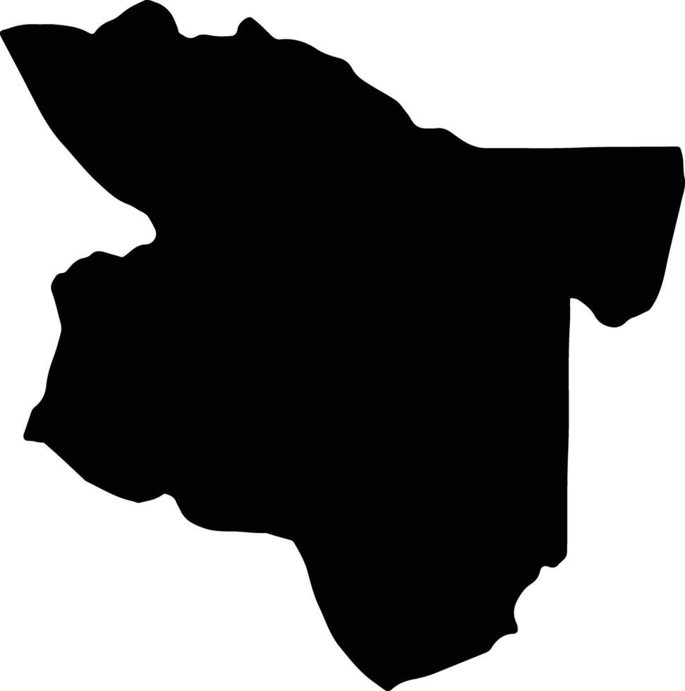 Simiyu vereinigt Republik von Tansania Silhouette Karte vektor