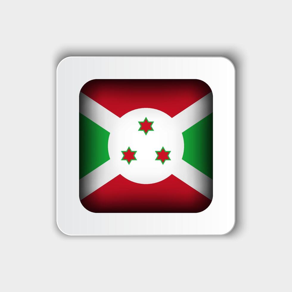 Burundi Flagge Taste eben Design vektor