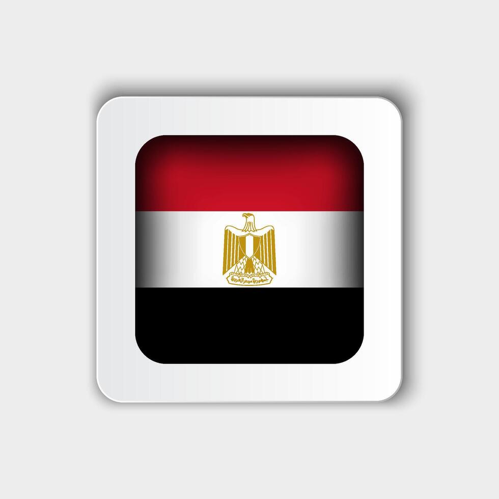 Ägypten Flagge Taste eben Design vektor