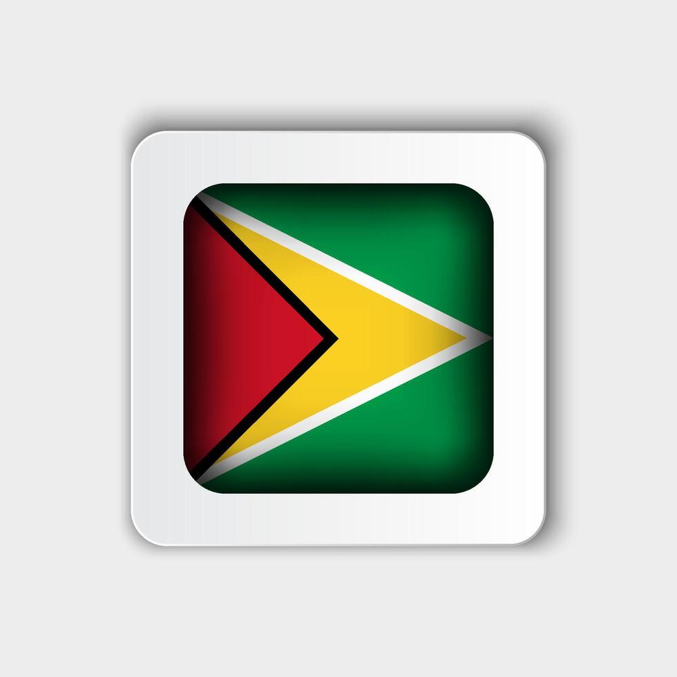 guyana flagga knapp platt design vektor