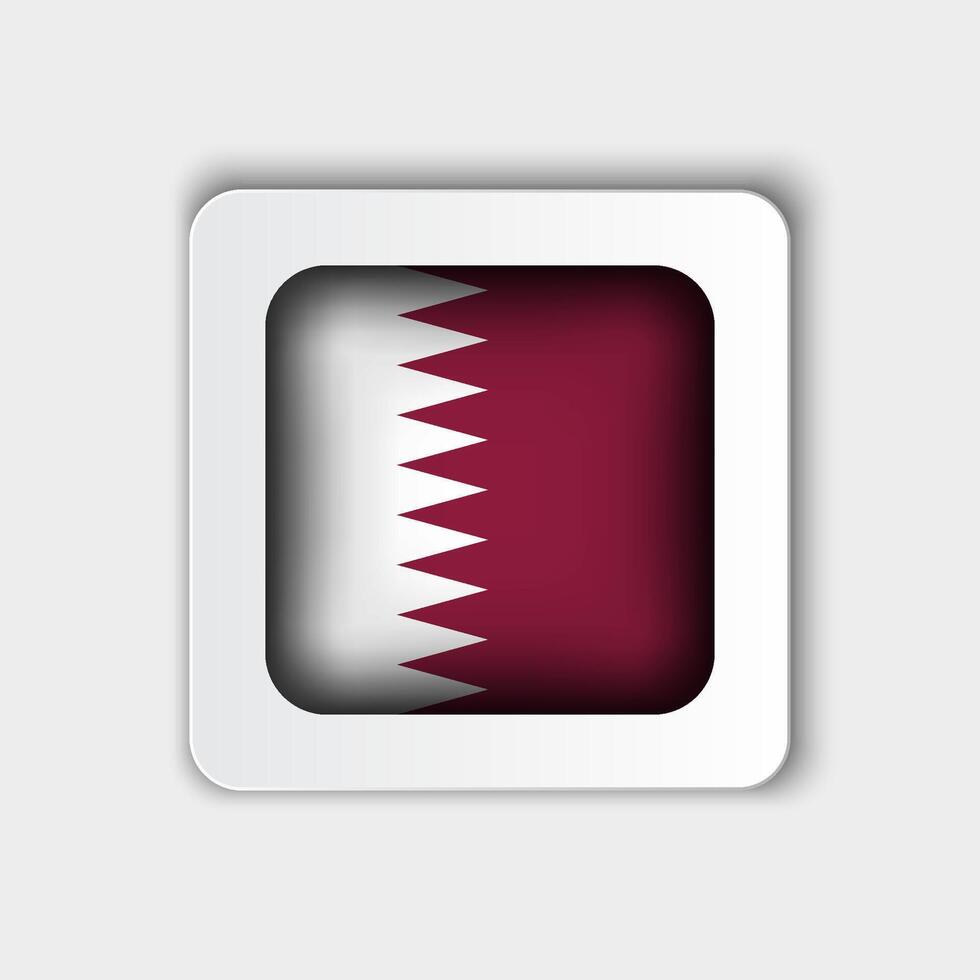 Katar Flagge Taste eben Design vektor