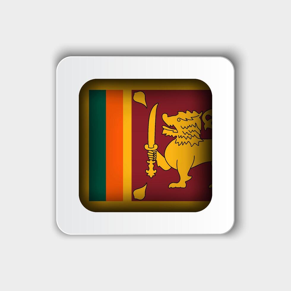 sri lanka flagga knapp platt design vektor