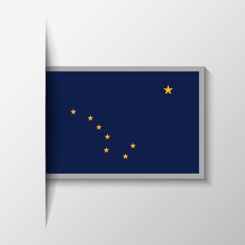 Vektor rechteckig Alaska Flagge Hintergrund