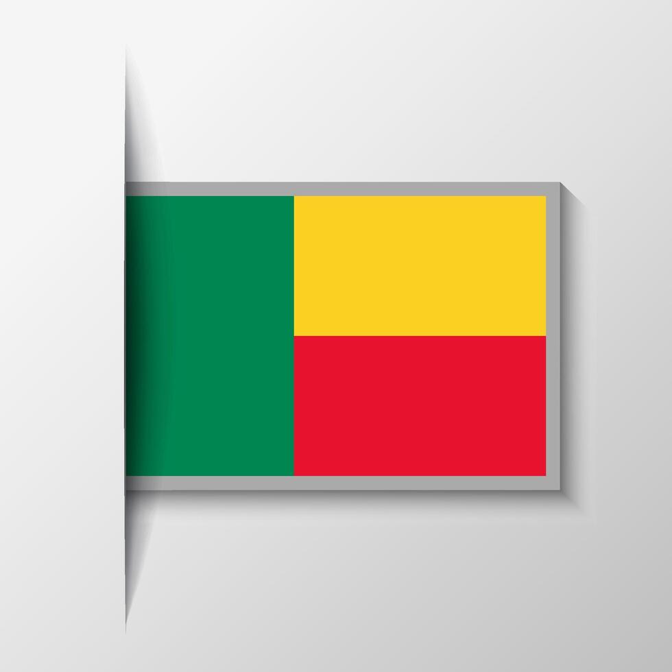 Vektor rechteckig Benin Flagge Hintergrund