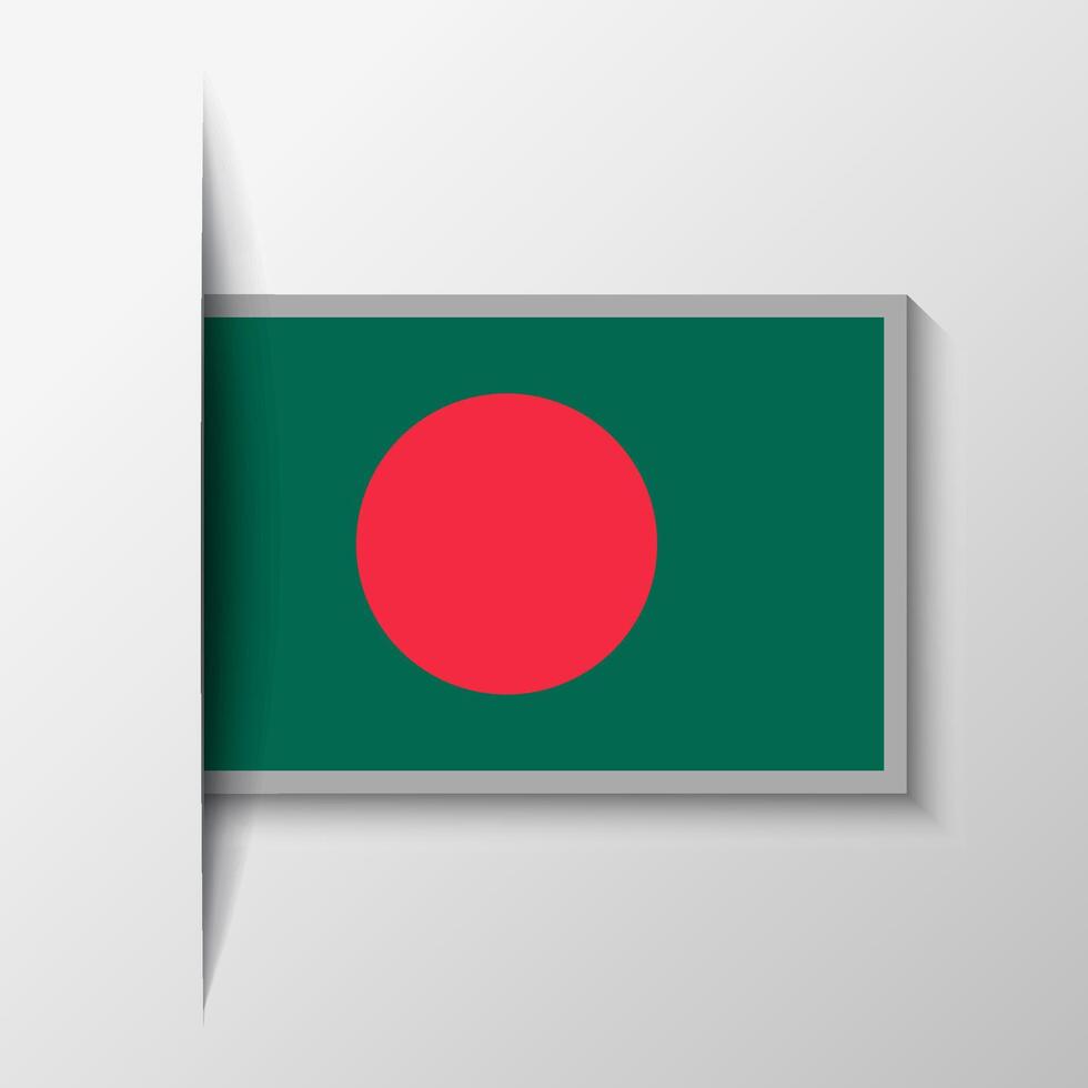 Vektor rechteckig Bangladesch Flagge Hintergrund