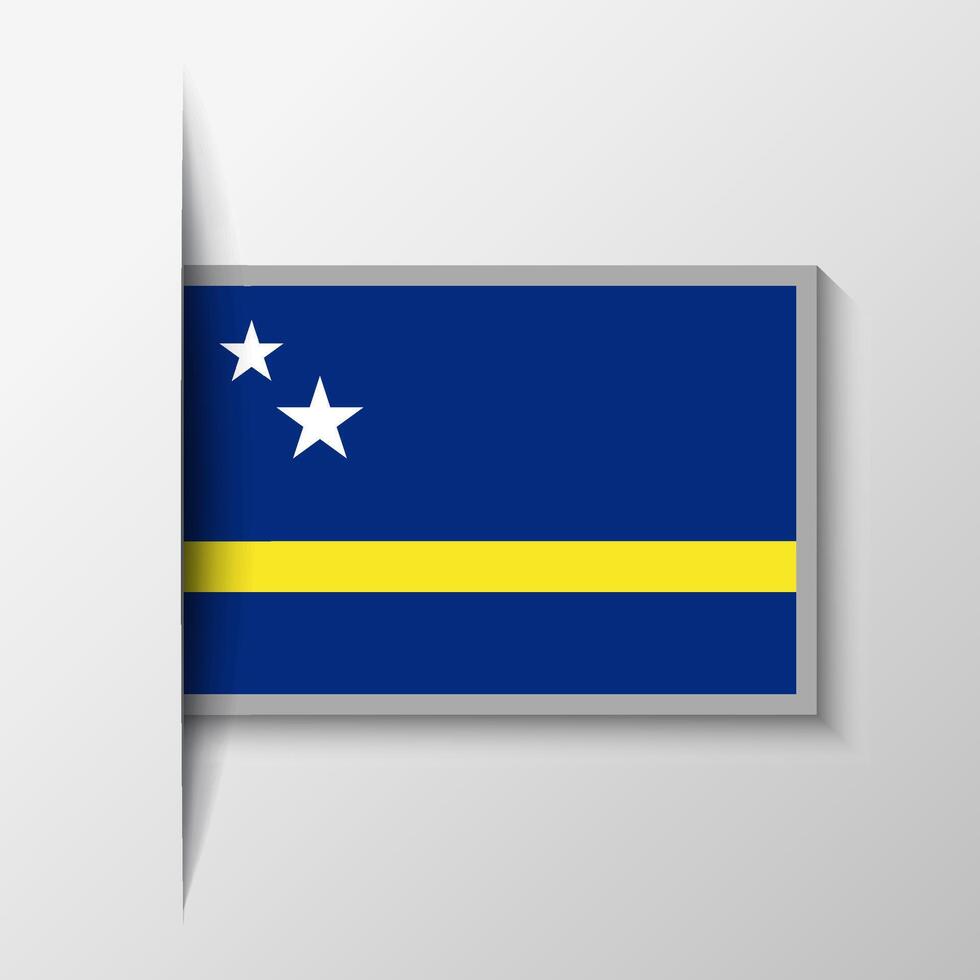 Vektor rechteckig Curacao Flagge Hintergrund