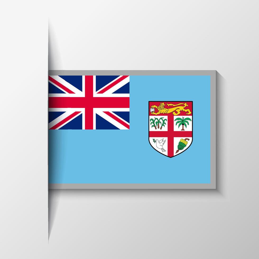 Vektor rechteckig Fidschi Flagge Hintergrund