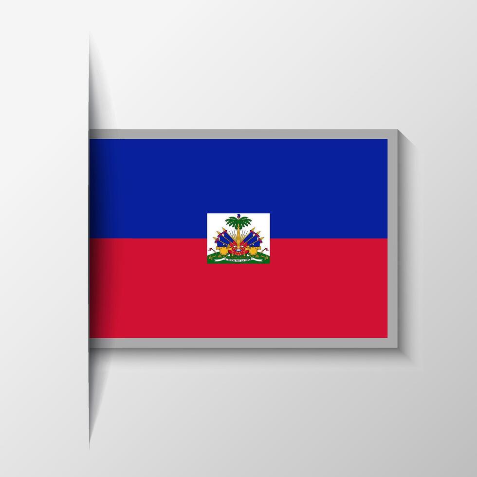 vektor rektangulär haiti flagga bakgrund