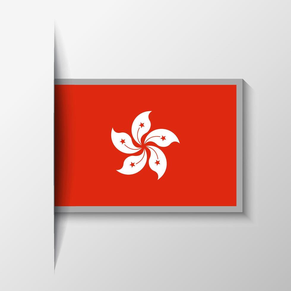 Vektor rechteckig Hong kong Flagge Hintergrund