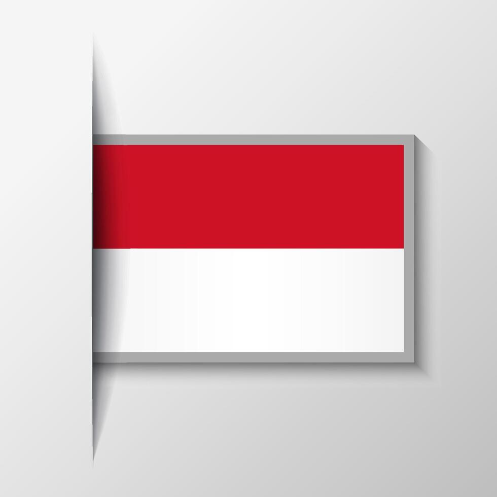 Vektor rechteckig Indonesien Flagge Hintergrund