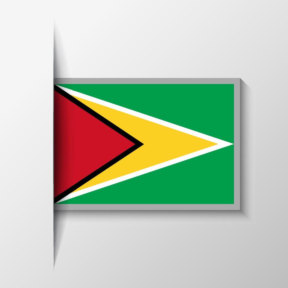 vektor rektangulär guyana flagga bakgrund