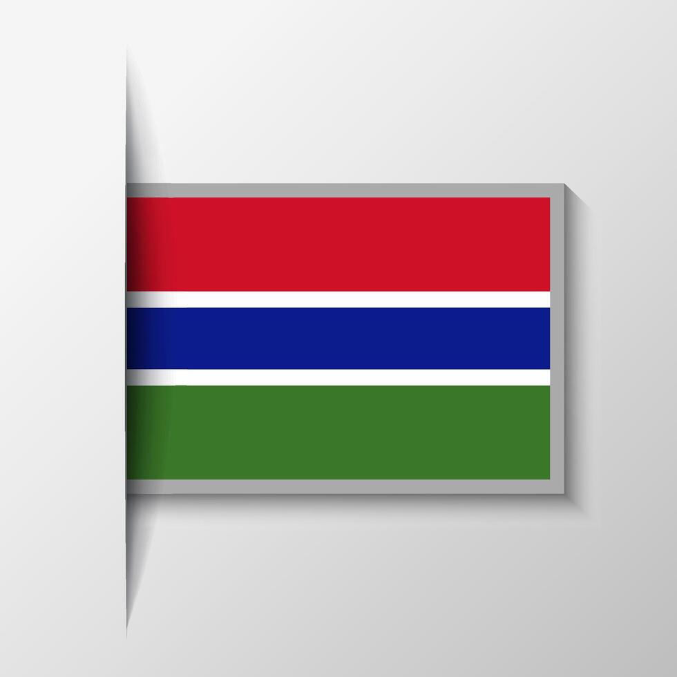 Vektor rechteckig Gambia Flagge Hintergrund