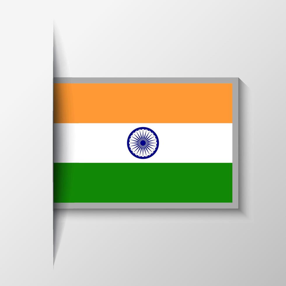 Vektor rechteckig Indien Flagge Hintergrund