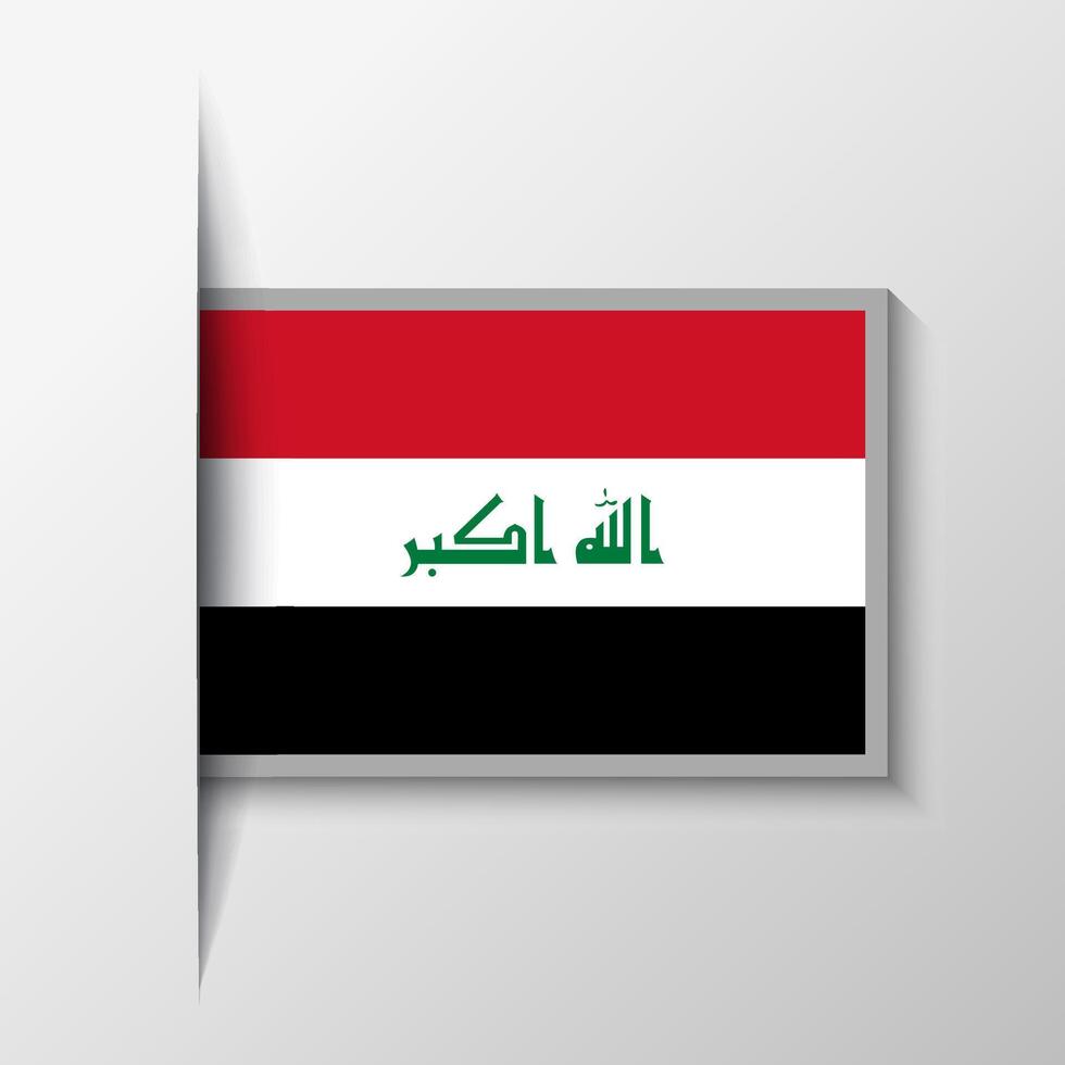 vektor rektangulär irak flagga bakgrund