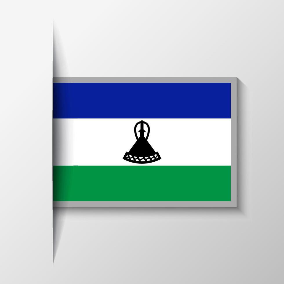 vektor rektangulär lesotho flagga bakgrund