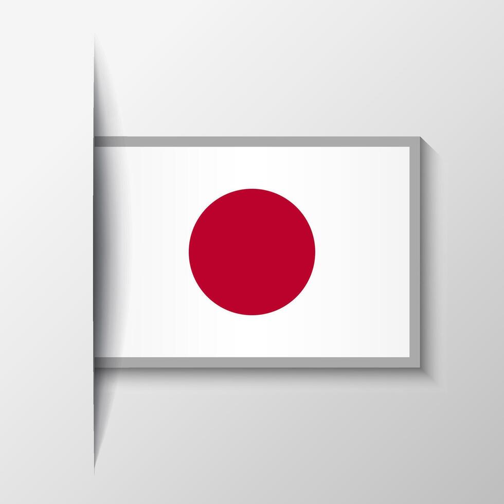 Vektor rechteckig Japan Flagge Hintergrund