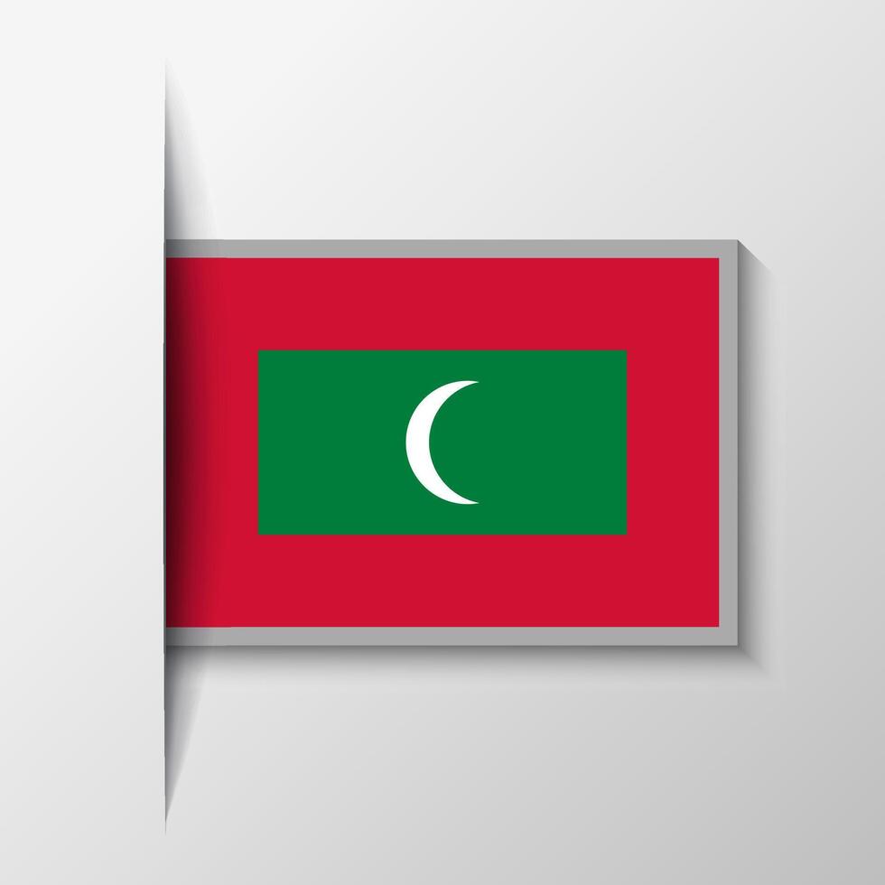 Vektor rechteckig Malediven Flagge Hintergrund