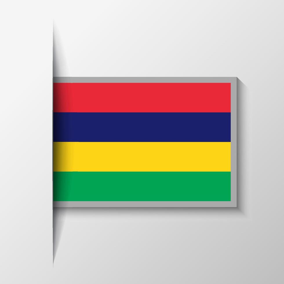Vektor rechteckig Mauritius Flagge Hintergrund