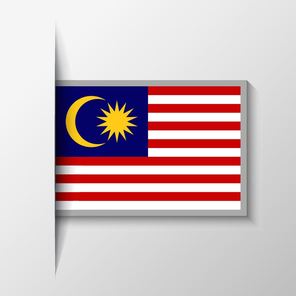 Vektor rechteckig Malaysia Flagge Hintergrund