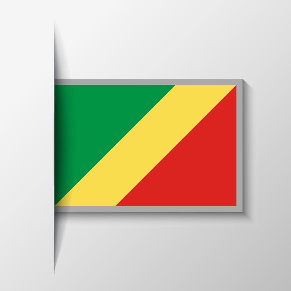 vektor rektangulär republik av de kongo flagga bakgrund
