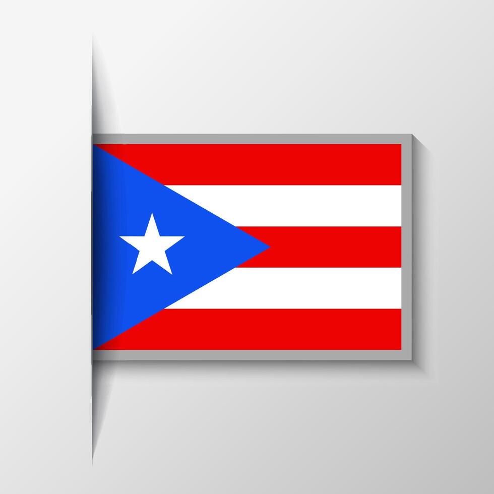 Vektor rechteckig puerto rico Flagge Hintergrund