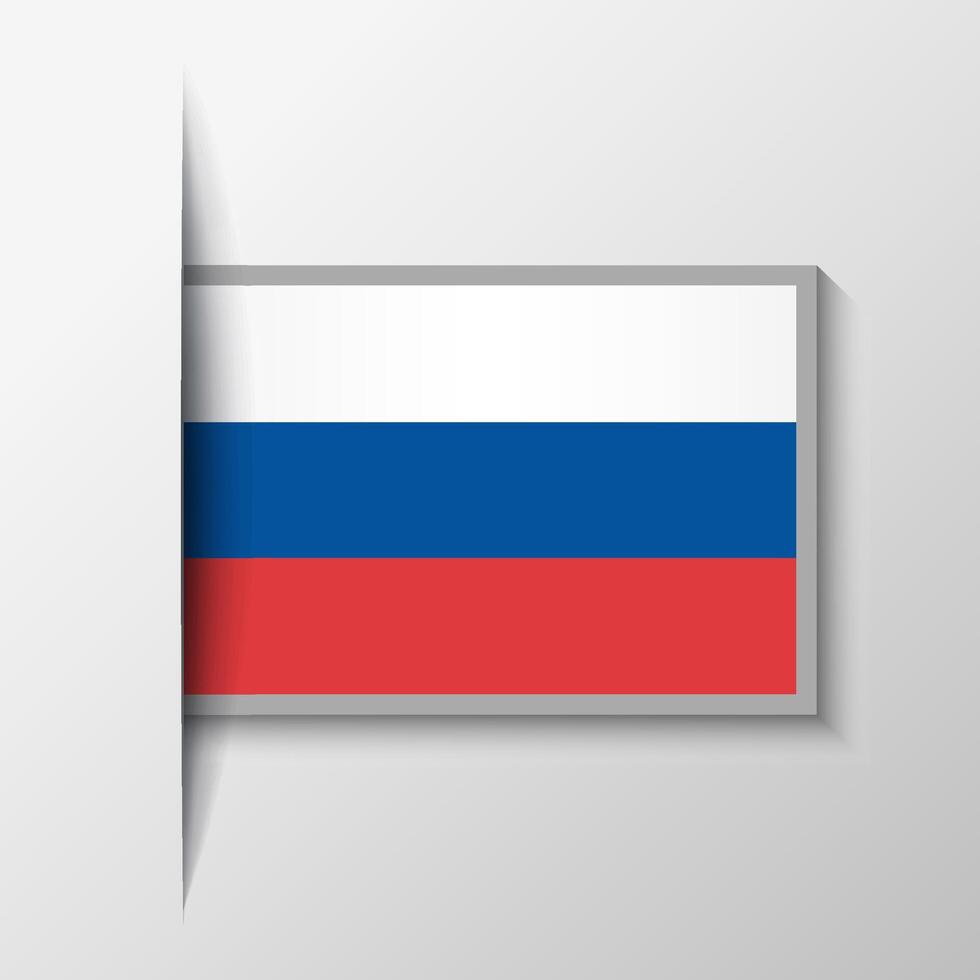 Vektor rechteckig Russland Flagge Hintergrund