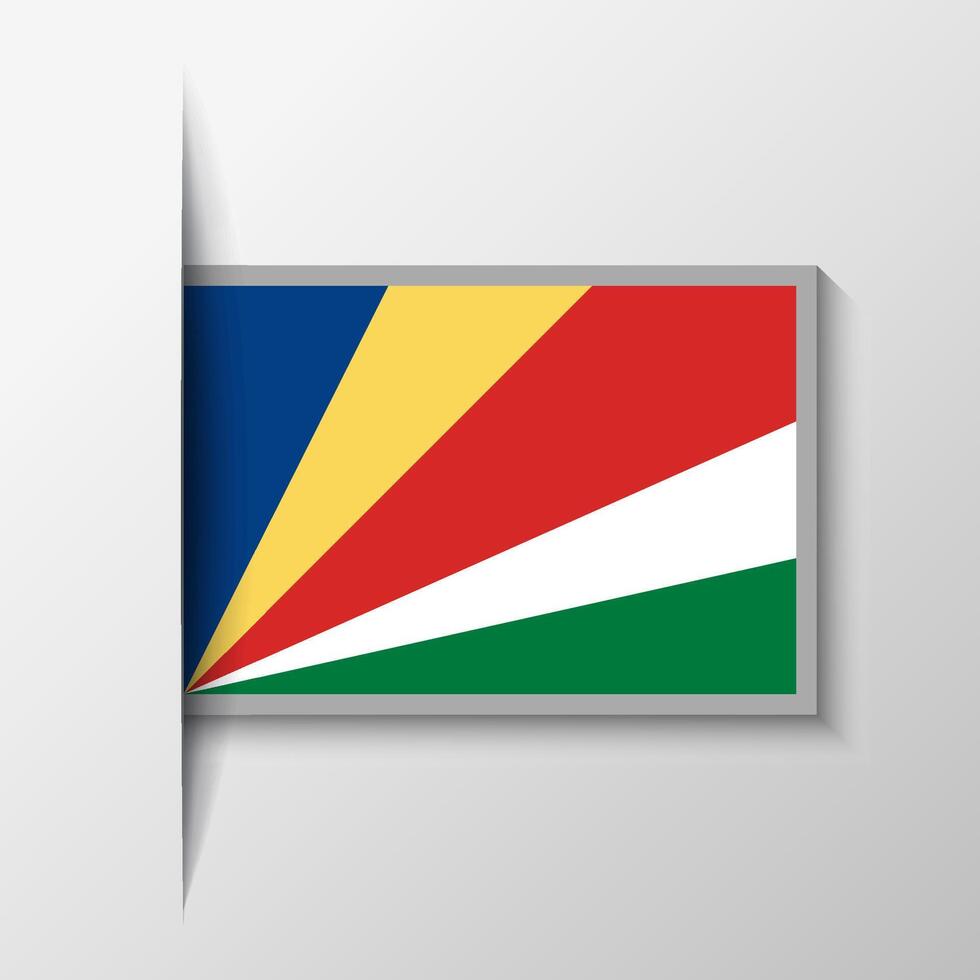 Vektor rechteckig Seychellen Flagge Hintergrund