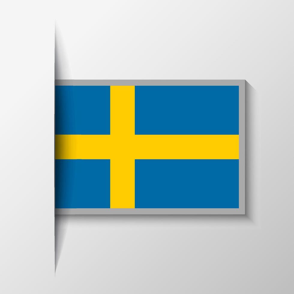 Vektor rechteckig Schweden Flagge Hintergrund