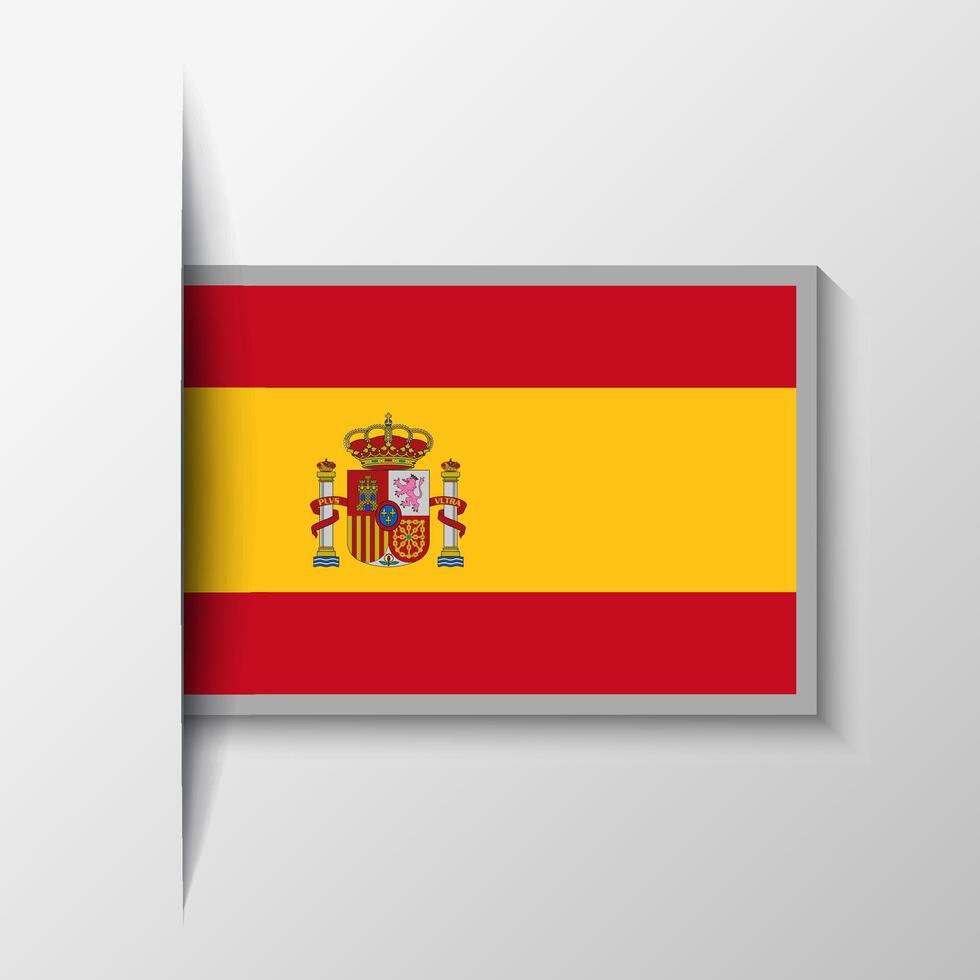 Vektor rechteckig Spanien Flagge Hintergrund