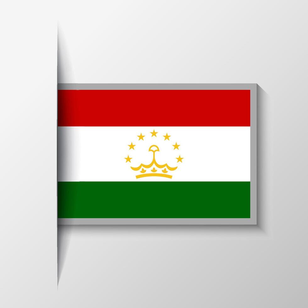 Vektor rechteckig Tadschikistan Flagge Hintergrund