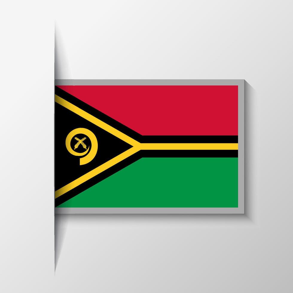 Vektor rechteckig Vanuatu Flagge Hintergrund