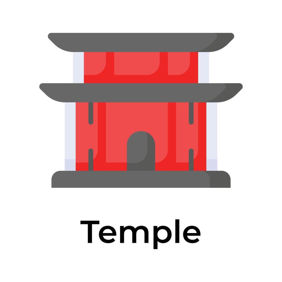 Chinesisch religiös Gebäude Vektor Design, Chinesisch Tempel Symbol