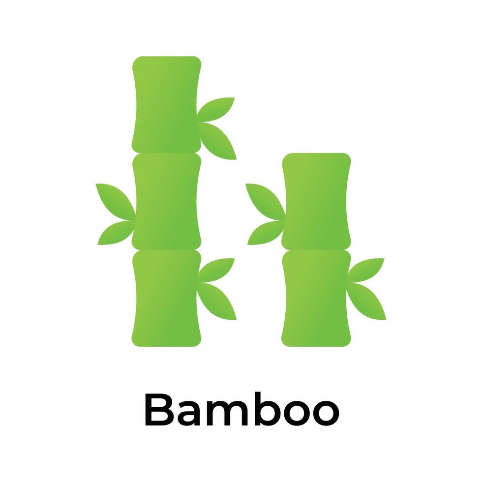 Bambusstöcke Vektordesign im modernen und trendigen Stil, einfach zu bedienen vektor