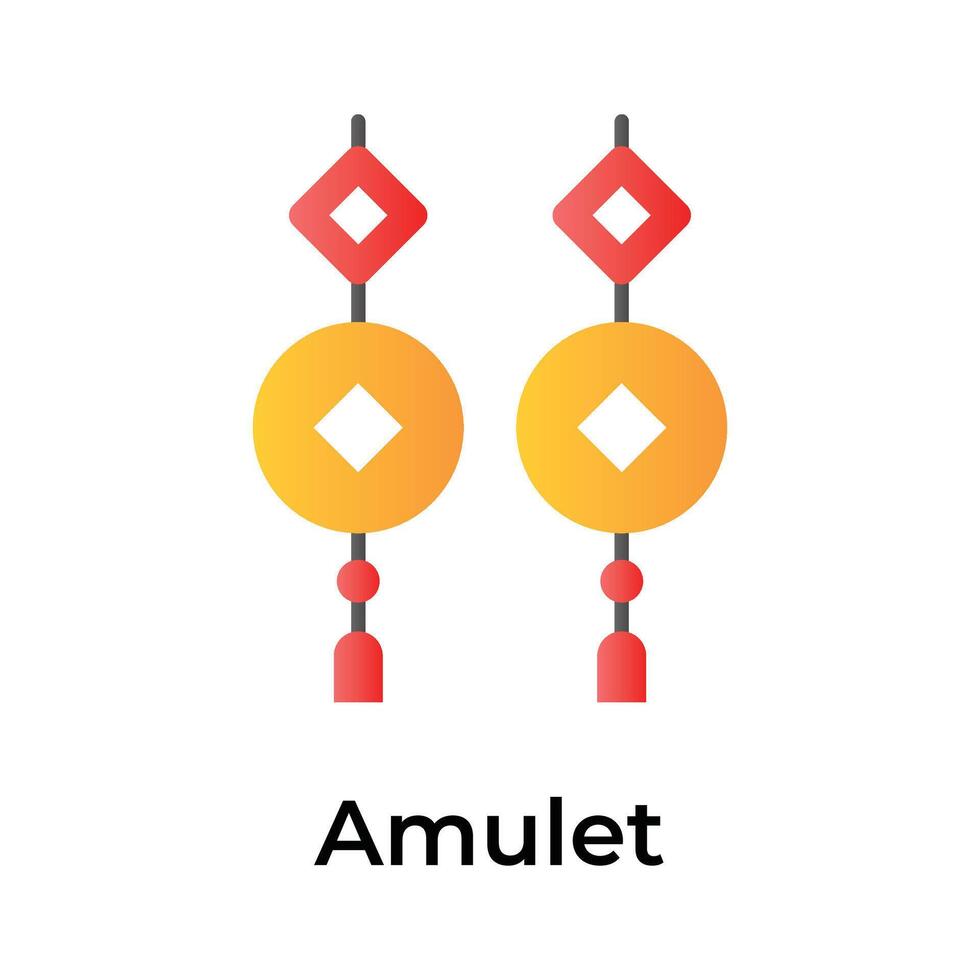 schön Amulett Symbol Design im modern Stil bereit zu verwenden Vektor