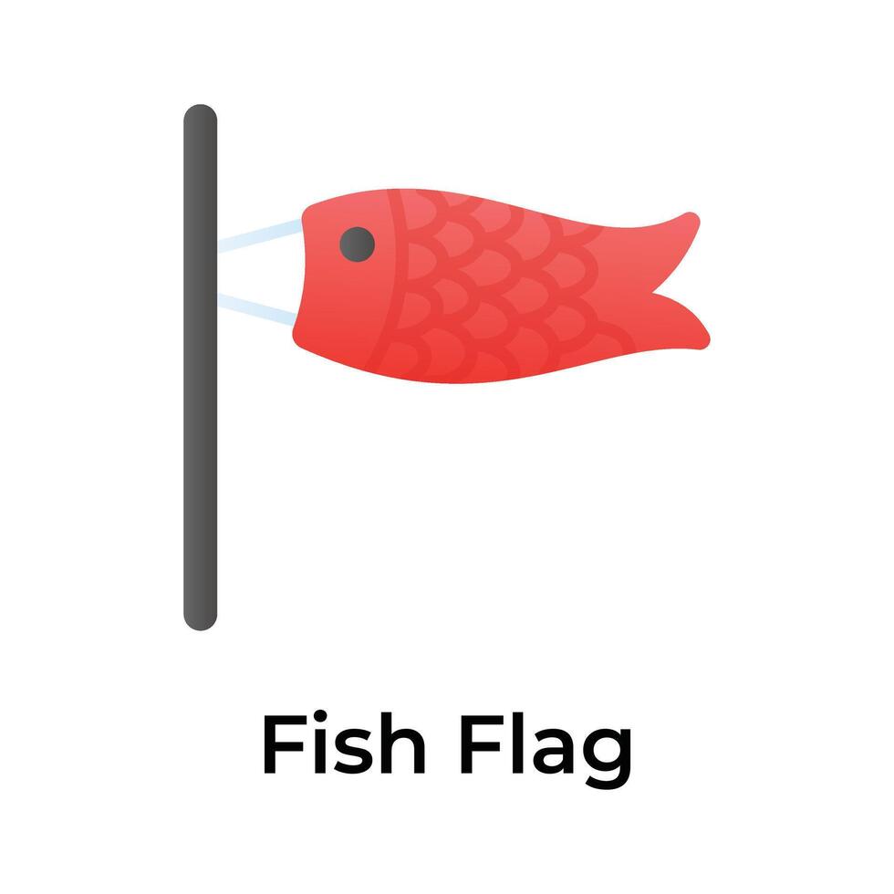 Fisch Flagge Vektor Design im modern und modisch Stil