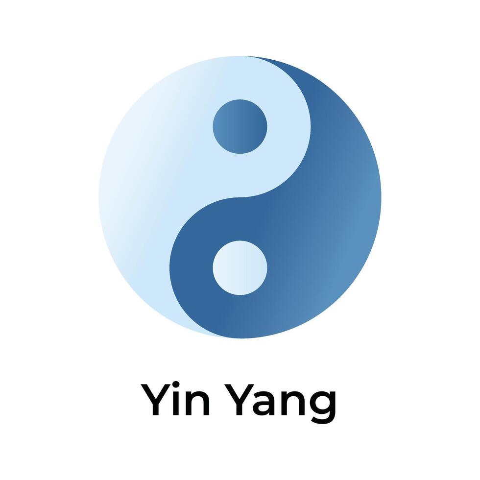 ein Chinesisch Yin Yang Symbol Vektor Design isoliert auf Weiß Hintergrund