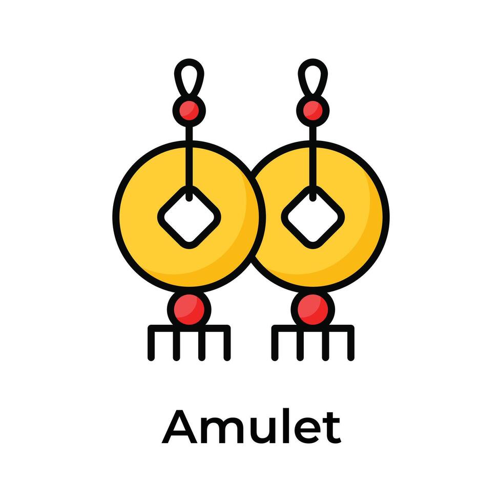 Amulett Symbol Design im modisch Stil bereit zu verwenden Vektor