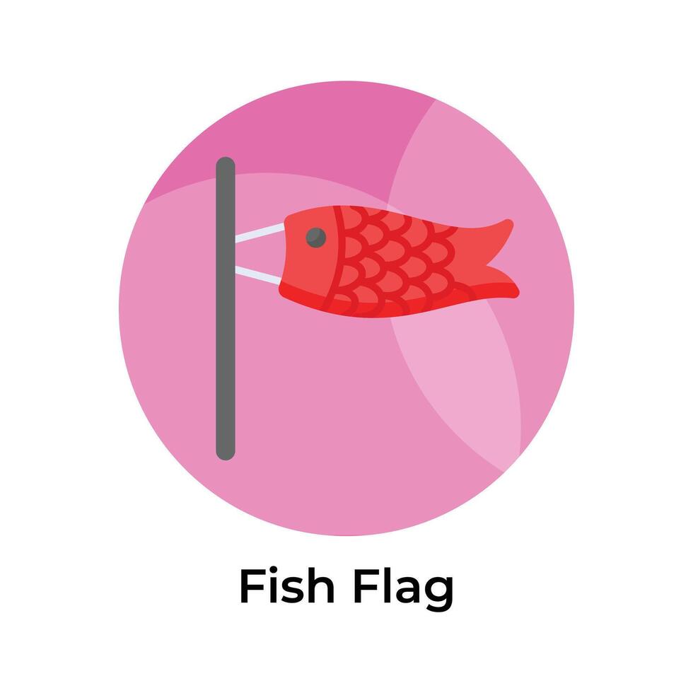 Fisch Flagge Vektor Design im modern und modisch Stil