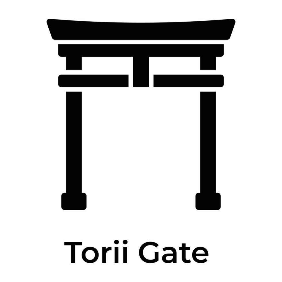 torii Tor Vektor Design im modern Stil isoliert auf Weiß Hintergrund