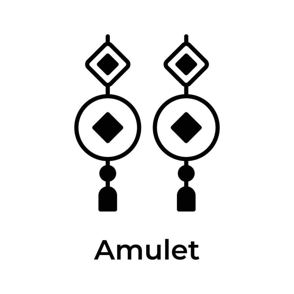 schön Amulett Symbol Design im modern Stil bereit zu verwenden Vektor