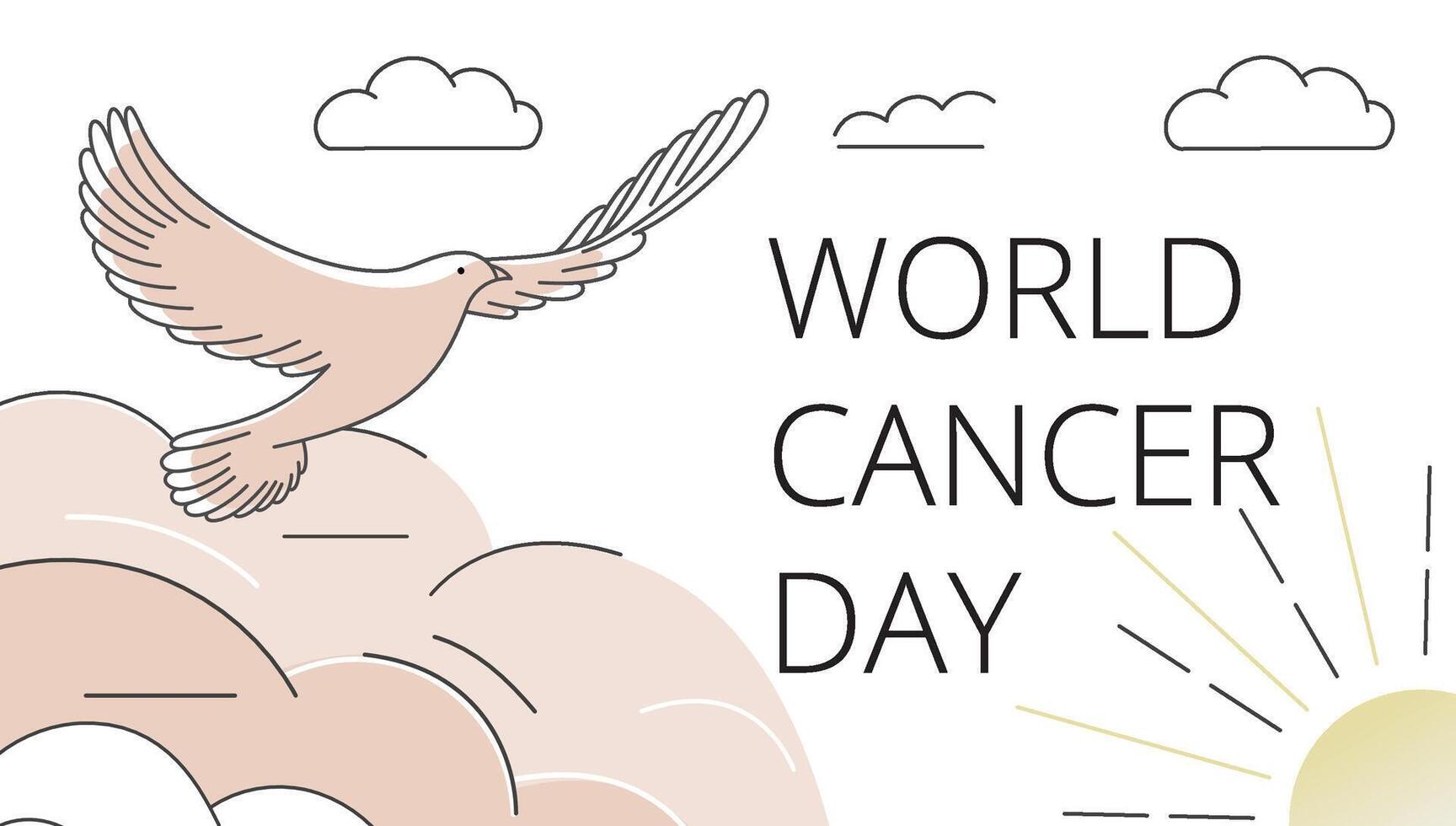 Welt Krebs Tag Banner, Vektor Illustration