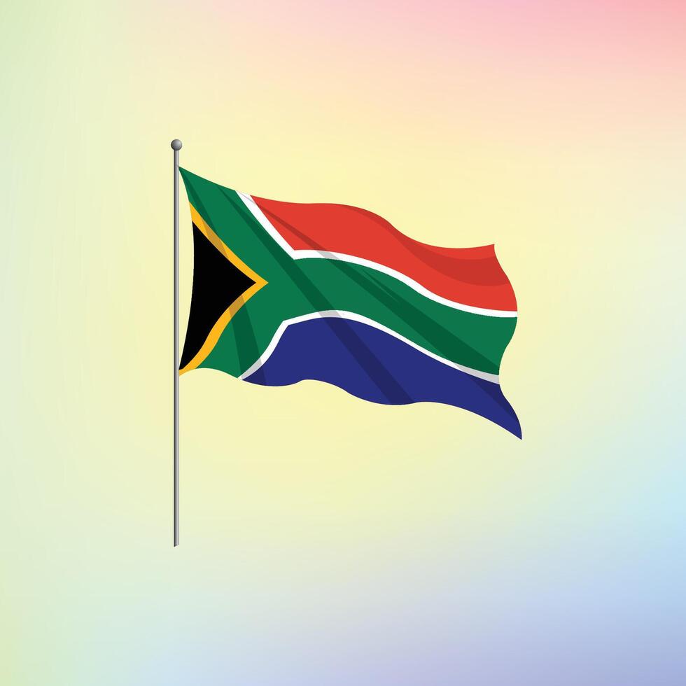 Flagge von Süd Afrika Vektor Illustration