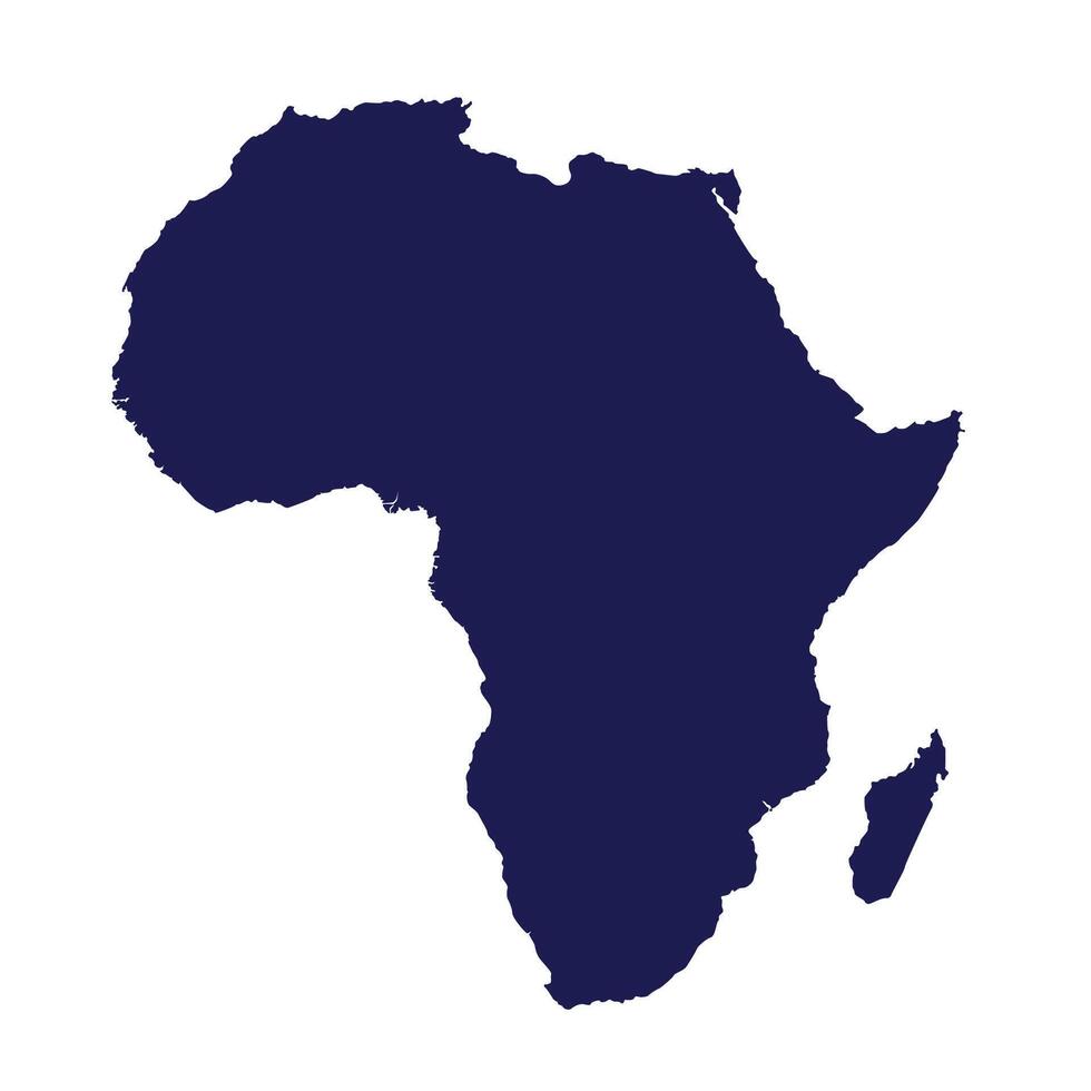 Afrika Karte eben Vektor Illustration