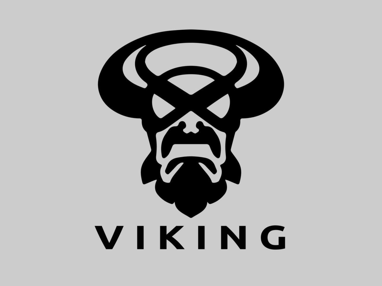 viking logotyp design ikon symbol vektor mall. mänsklig viking logotyp vektor.