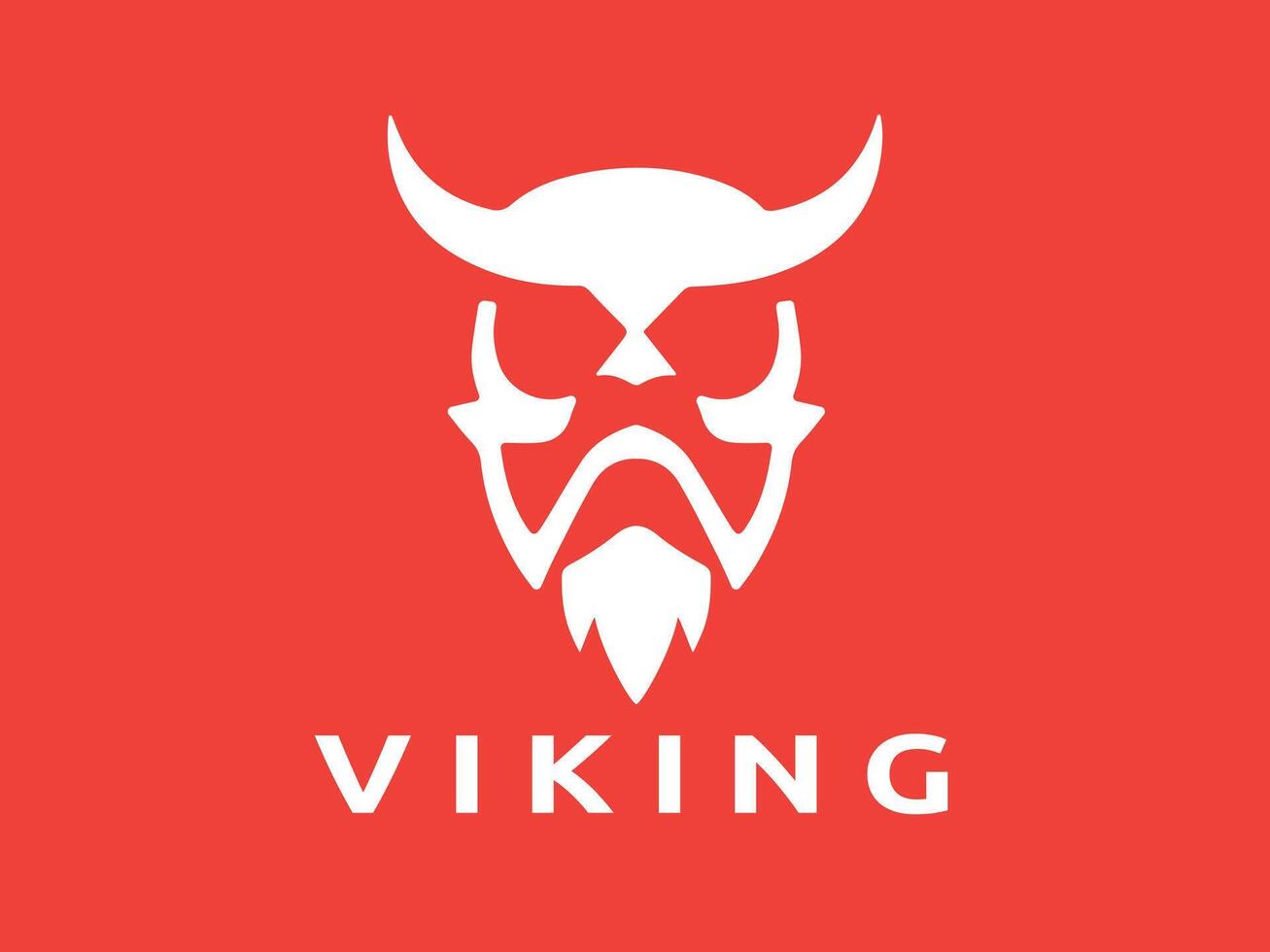 viking logotyp design ikon symbol vektor mall. mänsklig viking logotyp vektor.