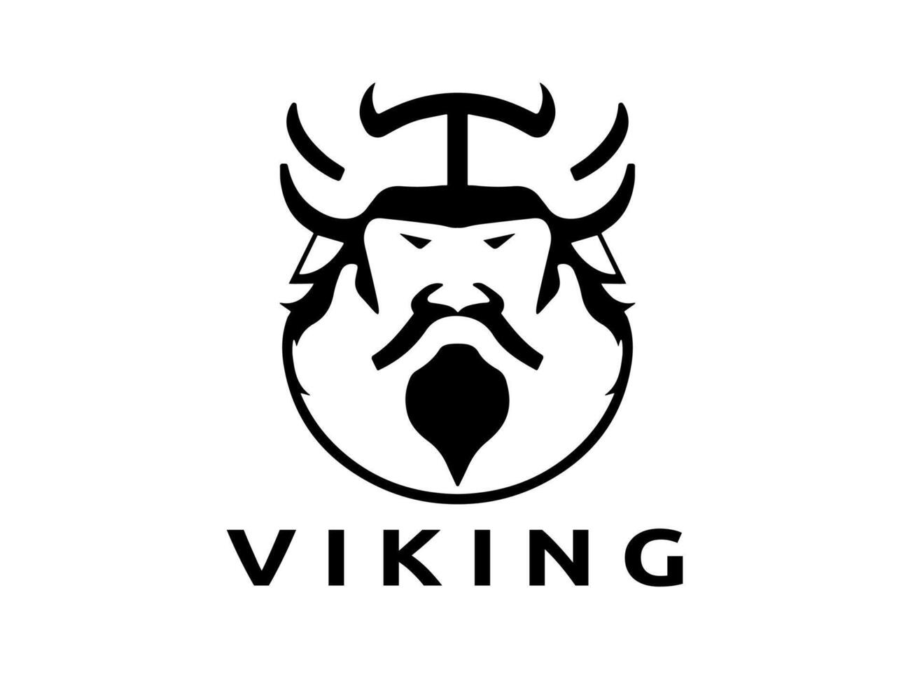 viking logotyp design ikon symbol vektor mall. mänsklig viking logotyp vektor.